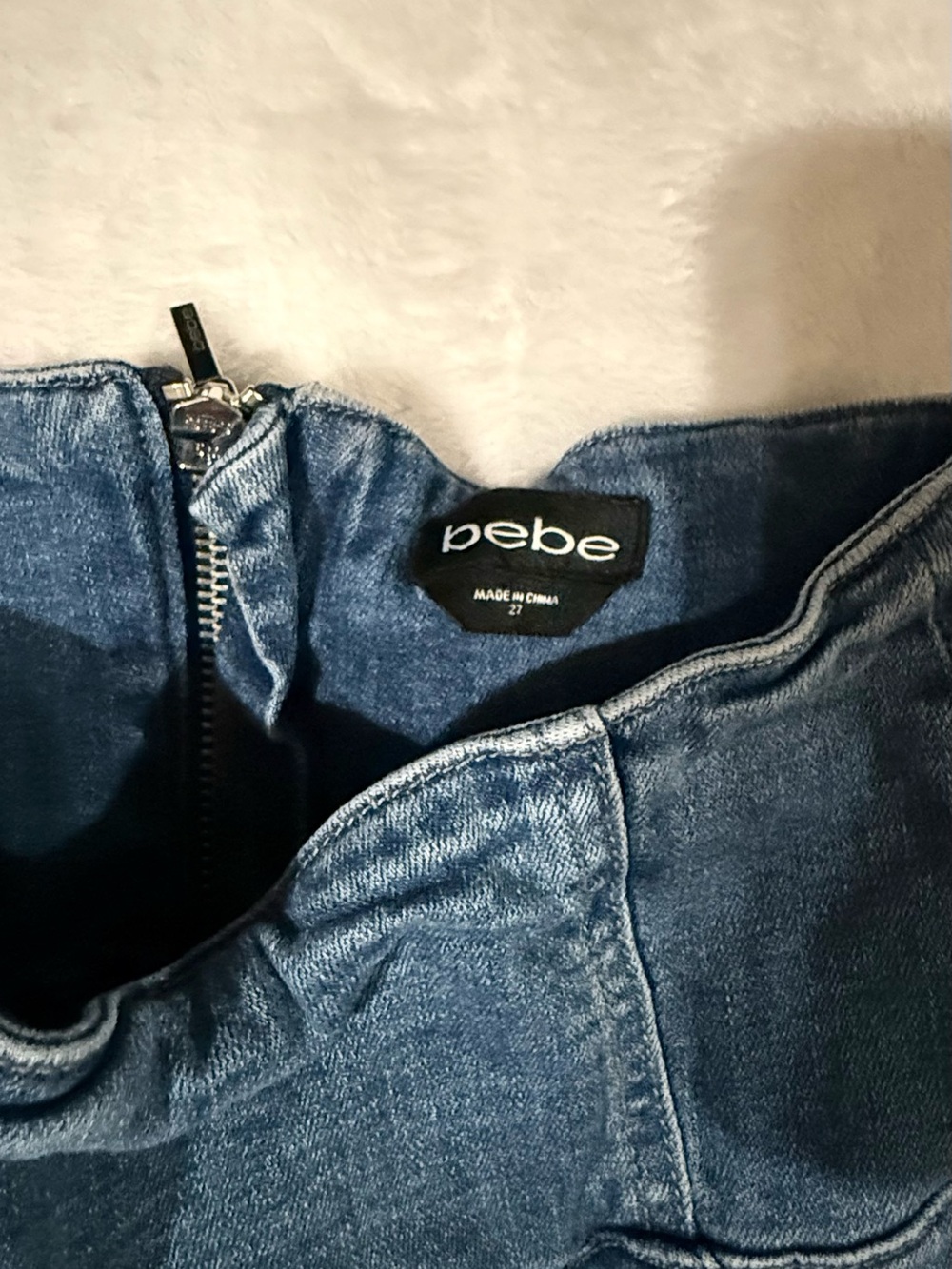bebe High-Rise Dark Blue Denim Jeans